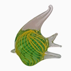 Esculturas de pez de cristal de Murano, años 50. Juego de 2