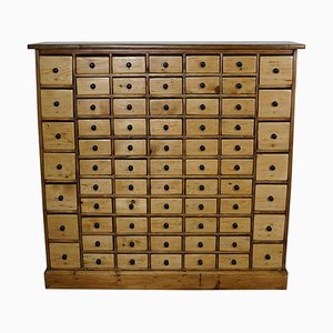 Vintage Dutch Pine Apothecary Cabinet, 1950s