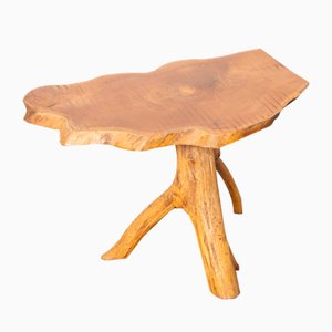Vintage Tree Slab Top Side Table