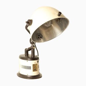 Weiße Vintage Hanau Lampe aus Stahl