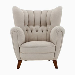 Large Danish Wingback Chair, 1950s