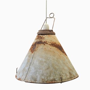 Mid-Century Industrial Metal Ceiling Lamp, 1950s