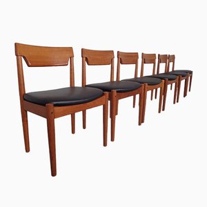 Dänische Teak Esszimmerstühle von Glostrup, 1960er, 6er Set
