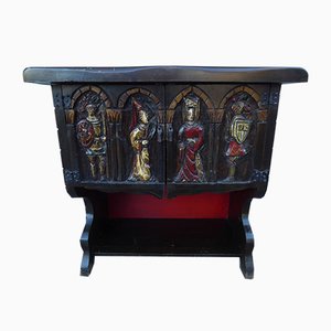 Vintage Renaissance Style Spanish Handmade Wooden Cabinet from Mades