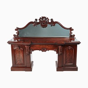 Antique Victorian Carved Walnut Sideboard, 1880s