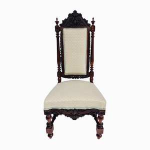 Antique Victorian Carved Rosewood Side Chair