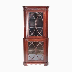 Antique Mahogany Astragal Glazed Corner Cabinet