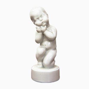 Figura Boy vintage de porcelana de Bing & Grondahl