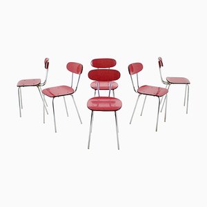 Umakart Chrome-Plated Dining Chairs, Czechoslovakia, 1960s, Set of 6