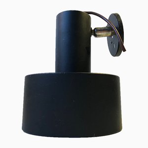 Danish Minimalist Black Sconce from Louis Poulsen, 1970s