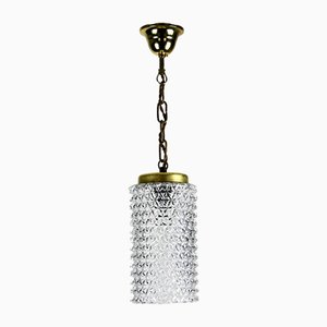 Lampe à Suspension en Verre Cristal, 1960s