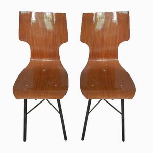 Set of Italian Formica Dining Chairs, 1960s