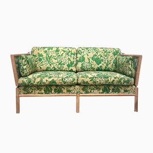 Sofá cama de dos plazas de bambú, años 60