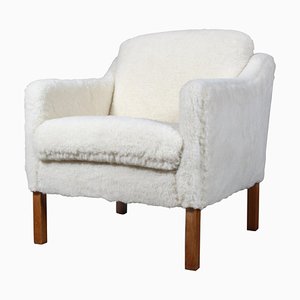 Sillón modelo 2321 de lana de oveja de Børge Mogensen para Fredericia, años 60