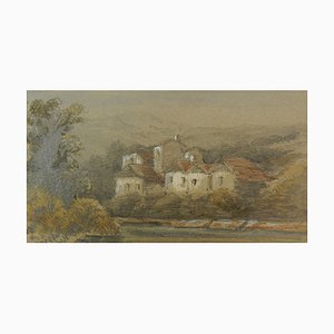 Miniature di paesaggi di Felix Thoriguy, XIX secolo, set di 2