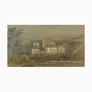 Peintures de Paysages Miniatures par Felix Thoriguy, 19ème Siècle, Set de 2