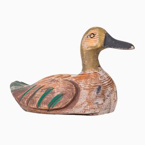 Antique Handmade Wooden Duck