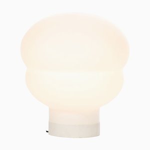 Kleine Kumo Lampe in weißem Acetato mit weißem Sockel