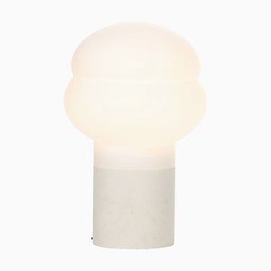 Kumo High Lamp en Acetato Blanc avec Socle Blanc