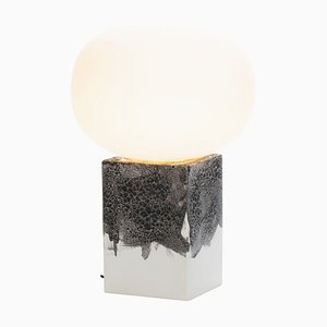 Magma One Low Lamp in White Acetato with White Base by Ferréol Babin