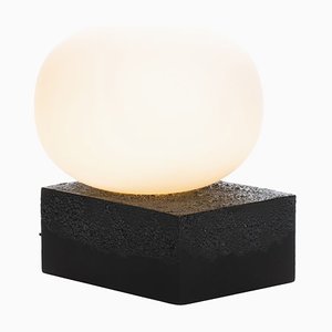 Magma Two Low Lamp in White Acetato with Black Base by Ferréol Babin