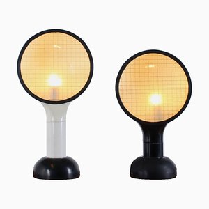 Mid-Century Italian Drive Table Lamps by Adalberto Dal Lago for Bieffeplast, Set of 2