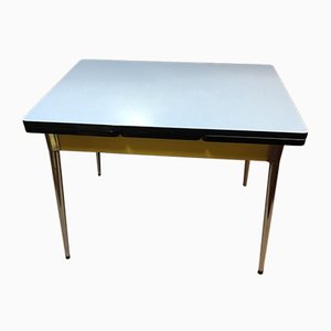 Blue, Yellow, and White Formica Dining Table, 1950s