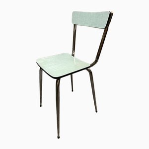 Pale Green Formica Side Chairs, 1950s, Set of 4