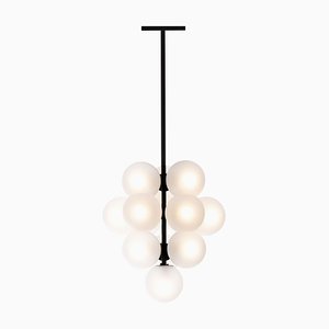 Large Stellar Grape Pendant Transparent Acetato with Black Frame by Sebastian Herkner