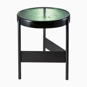 Tavolino Alwa Two 5600GREB con ripiano verde e base nera di Sebastian Herkner per Pulpo