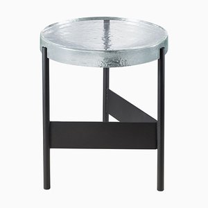 Alwa Two 5600TB Side Table with Transparent Top & Black Base by Sebastian Herkner for Pulpo