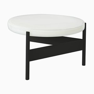 Grande Table d'Appoint Alwa Two 5601WB avec Plateau Blanc et Socle Noir par Sebastian Herkner pour Pulpo