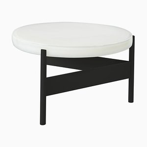 Tavolino grande Alwa Two 5601WB con ripiano bianco e base nera di Sebastian Herkner per Pulpo