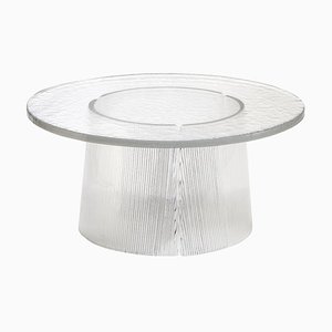 Large Bent Side Table 2375T in Transparent by Sebastian Herkner for Pulpo