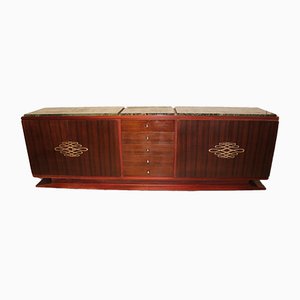 Large Art Deco Rosewood Sideboard, 1930s