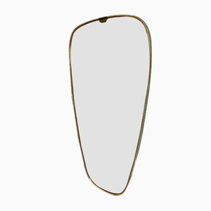 Gold Outline Rearview Mirror from Schon Form Spiegel, 1960s