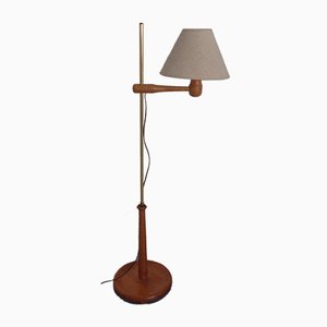 Verstellbare Vintage Teak Stehlampe, 1960er