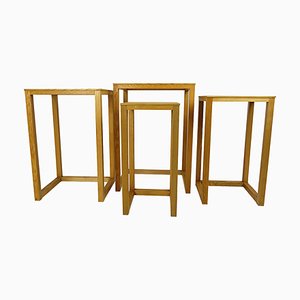 Tables Gigogne Mid-Century ou Support pour Plante par Josef Hoffmann pour Wittmann, Set de 4