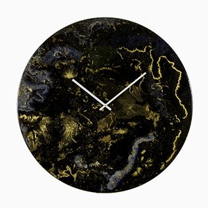 Extra Large Clock Modern Wall Lighting Black and Gold Wall Lighting by Craig Anthony