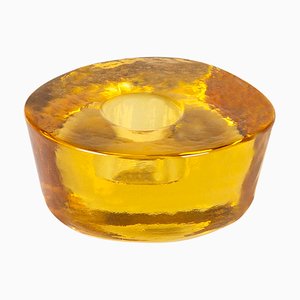 Small Atoll Candleholder 1600A in Amber by Sebastian Herkner for Pulpo