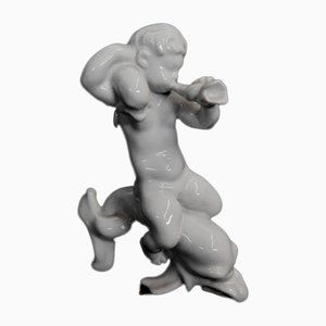 Porcelain Boy on Dolphin Figurine from Bing & Grondahl, 1950s
