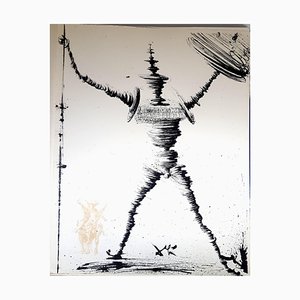 Lithographie Salvador Dali - Don Quichotte Original 1957