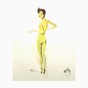 Litografia Domergue - Naked - Litografia originale, 1956