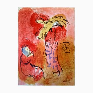 Marc Chagall - The Bible - Ruth Gleaning - Litografía original 1960