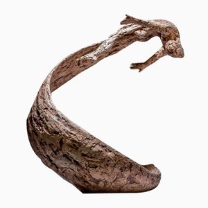 Ian Edwards - Life's Wave - Escultura Signed original de bronce 2017