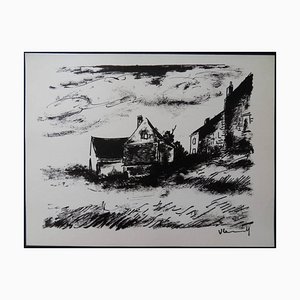 Maurice de Vlaminck - Haus in Rueil - Original Lithografie 1958