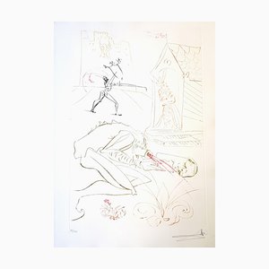 Salvador Dali - Fight Before la Dame - Original Handsigned Etching 1975