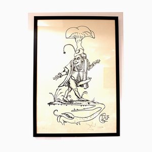 Litografía manuscrita Salvador Dali - Les Songes Drolatiques 1973