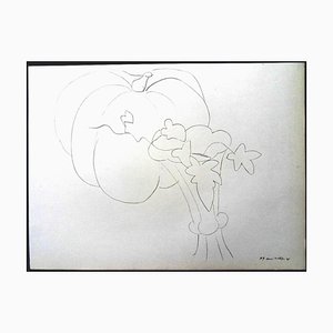 Lithographie - Lithographie - Citrouille et Fleurs 1943