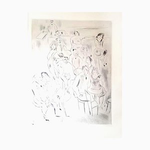 Gravure originale, Jules Pascin - Au Bal, 1927